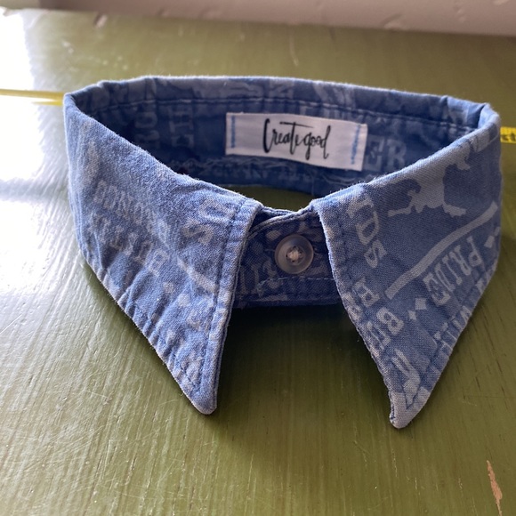 Create Good denim dog collar handmade 13” - Picture 6 of 6